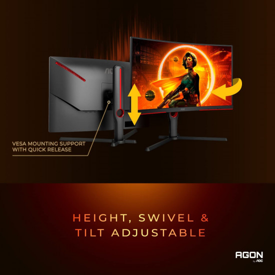 AOC CQ27G3S 27" VA 2K 165Hz 1ms Curved Gaming Monitor